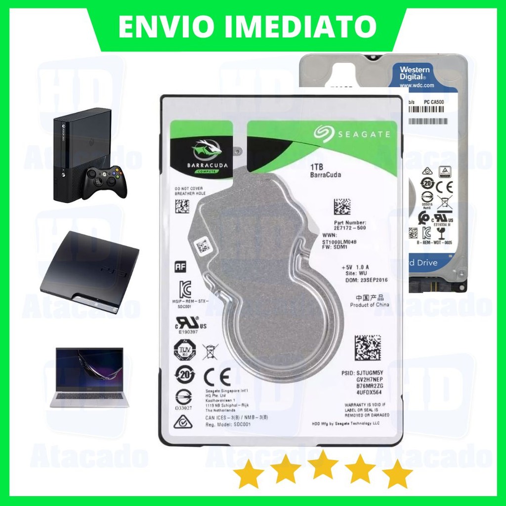 HD Interno 500GB e 1TB Slim 2.5