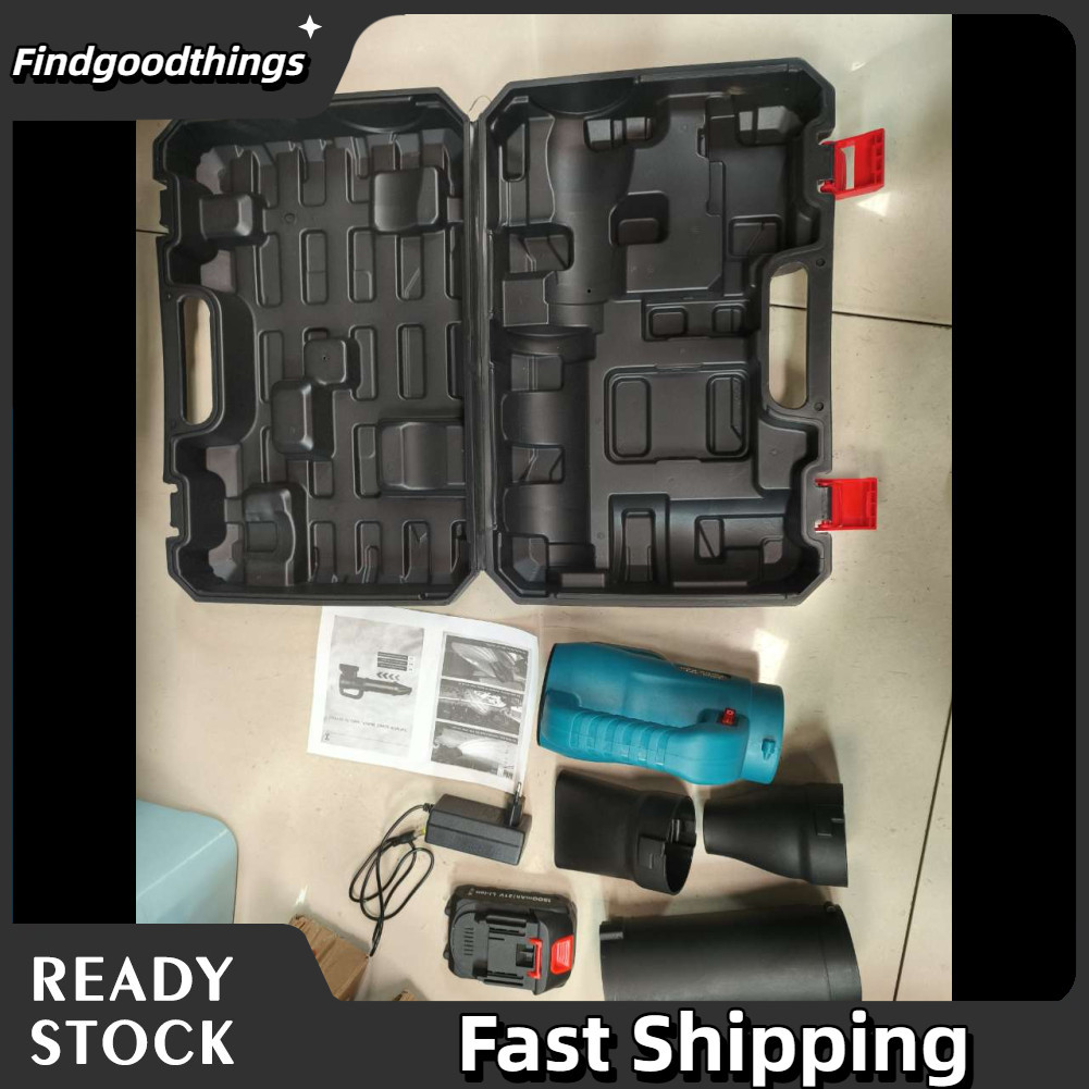 Findgoodthings-br Ventilador a jato sem fio 35000rpm 21V 1500mAh recarregável conjunto de 3 bicos com caixa de