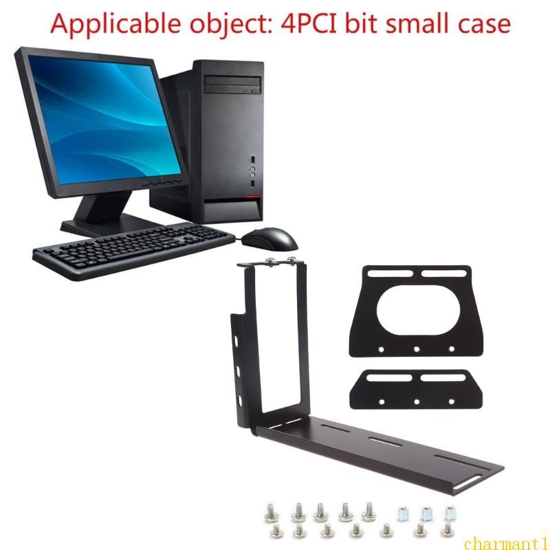 charmant Placas Gráficas Metal Suporte Vertical Riser Para Express Stent Mount Stand Holder PC Case