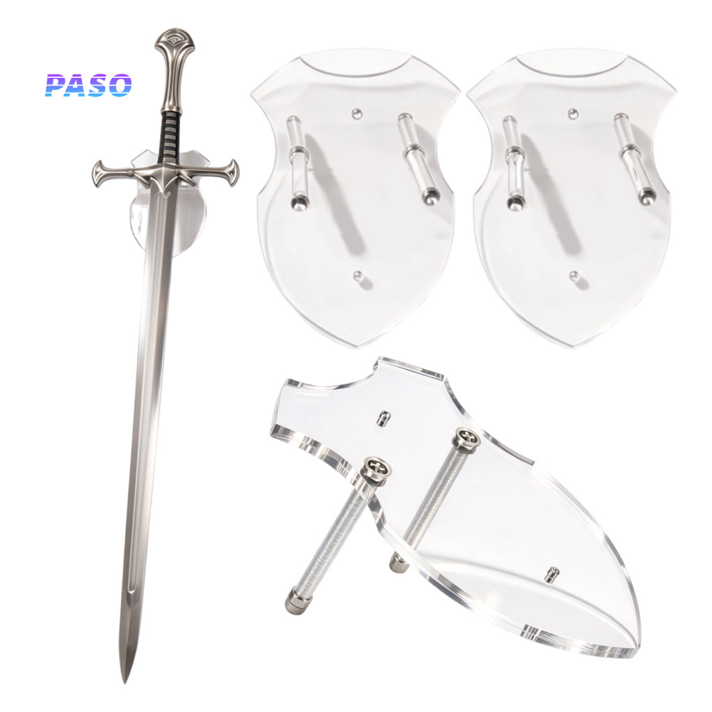 Wall Mounted Swords Display Stand Vertical Holder for Acrylic Sword Mount Rack – Space-saving for Axes and Collectible