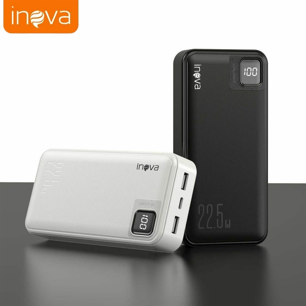 Power Bank INOVA 20000mAh Display de bateria Super Rápido 22.5W - Carrega Múltiplos Dispositivos Carregador Portátil