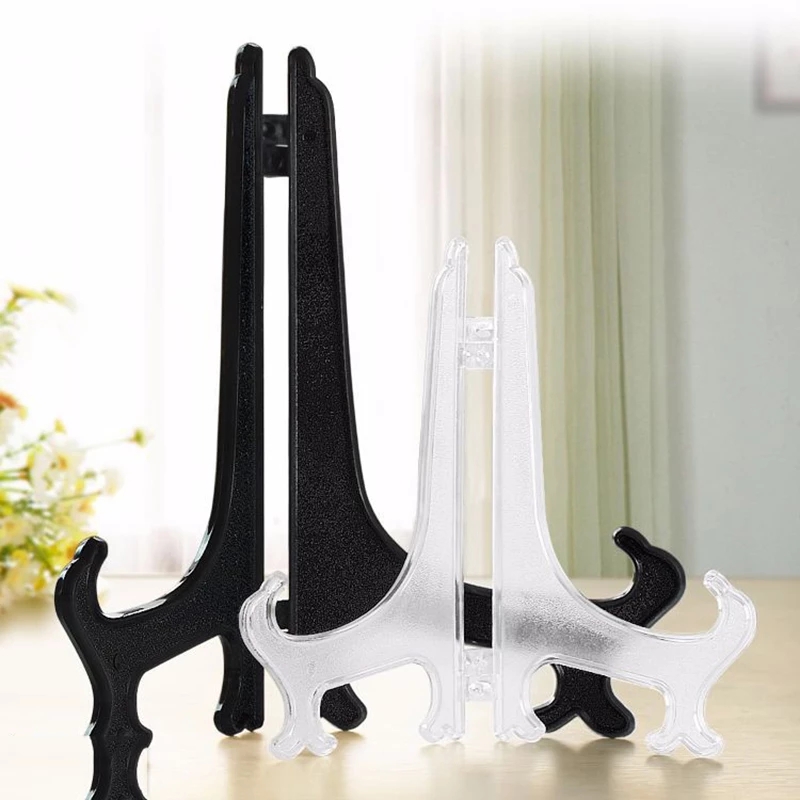 [Expositor De Prato De Placa Plástica Portátil Stand] Suporte Holder