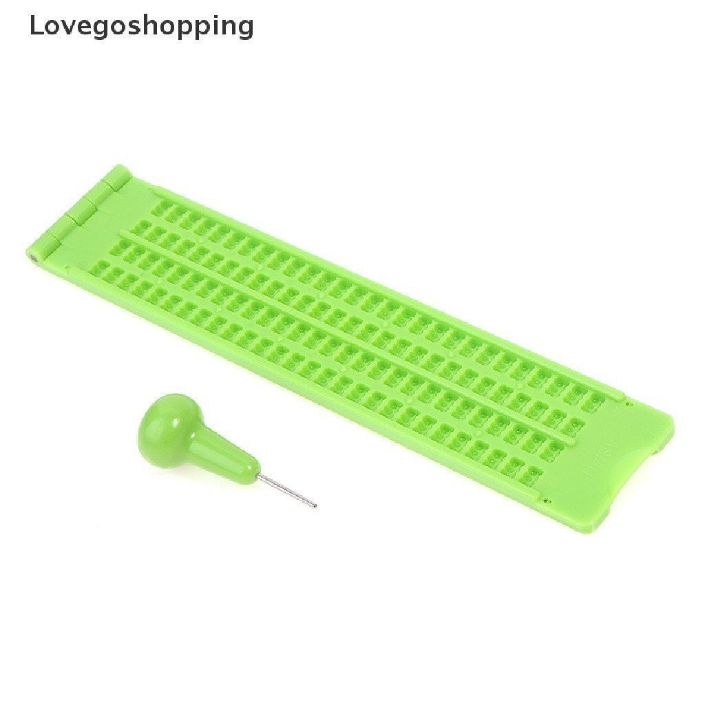Lovegoshopping Plástico Braille Wrig Slate School Portátil Com Stylus Pingue-Pongue