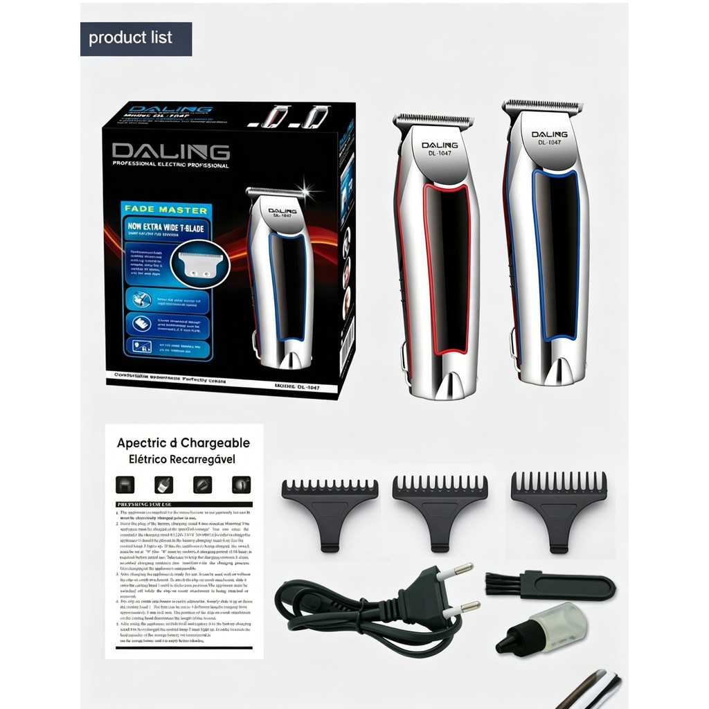 Kit Aparador Daling Profissional e Seguro DL1073A / DL1501A/DL1047