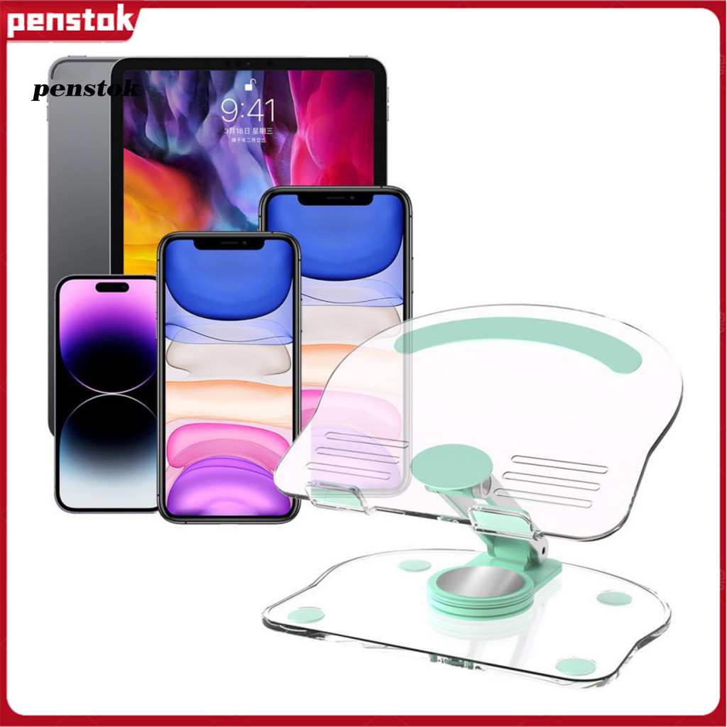 Rotatable Tablet Stand Acrylic 360° Adjustable Universal Foldable Desk Holder for Ipad Samsung Huawei – Durable Porta