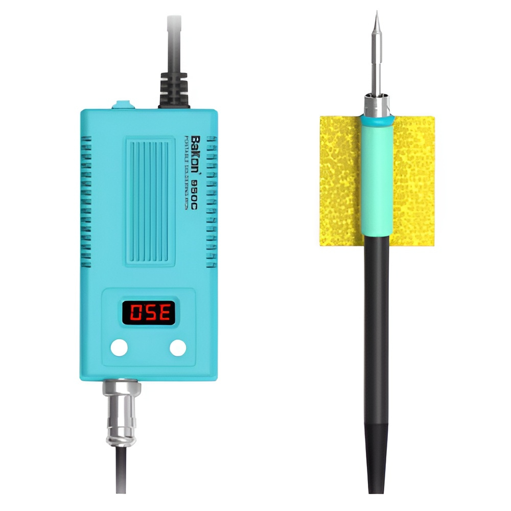 Estação de Solda Portátil Bakon 950C 50W Bivolt Com Ponteira C210-I Reta Original