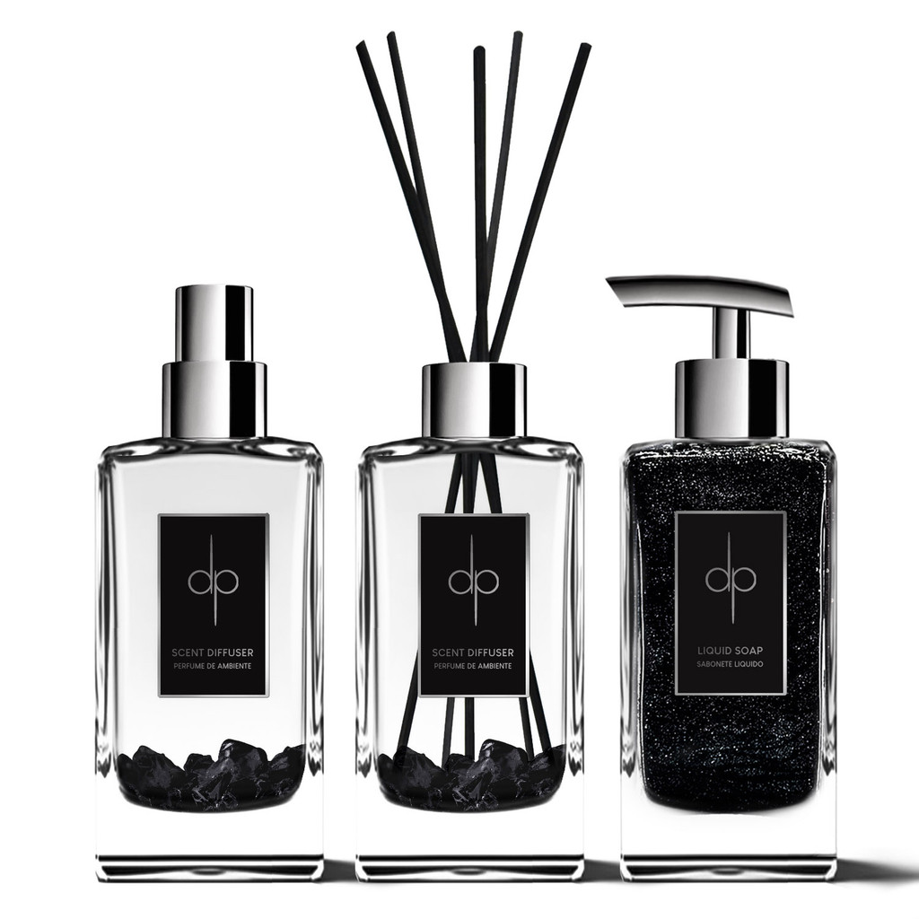 Kit Black - Aromatizador & Sabonete & Spray (Proteção)