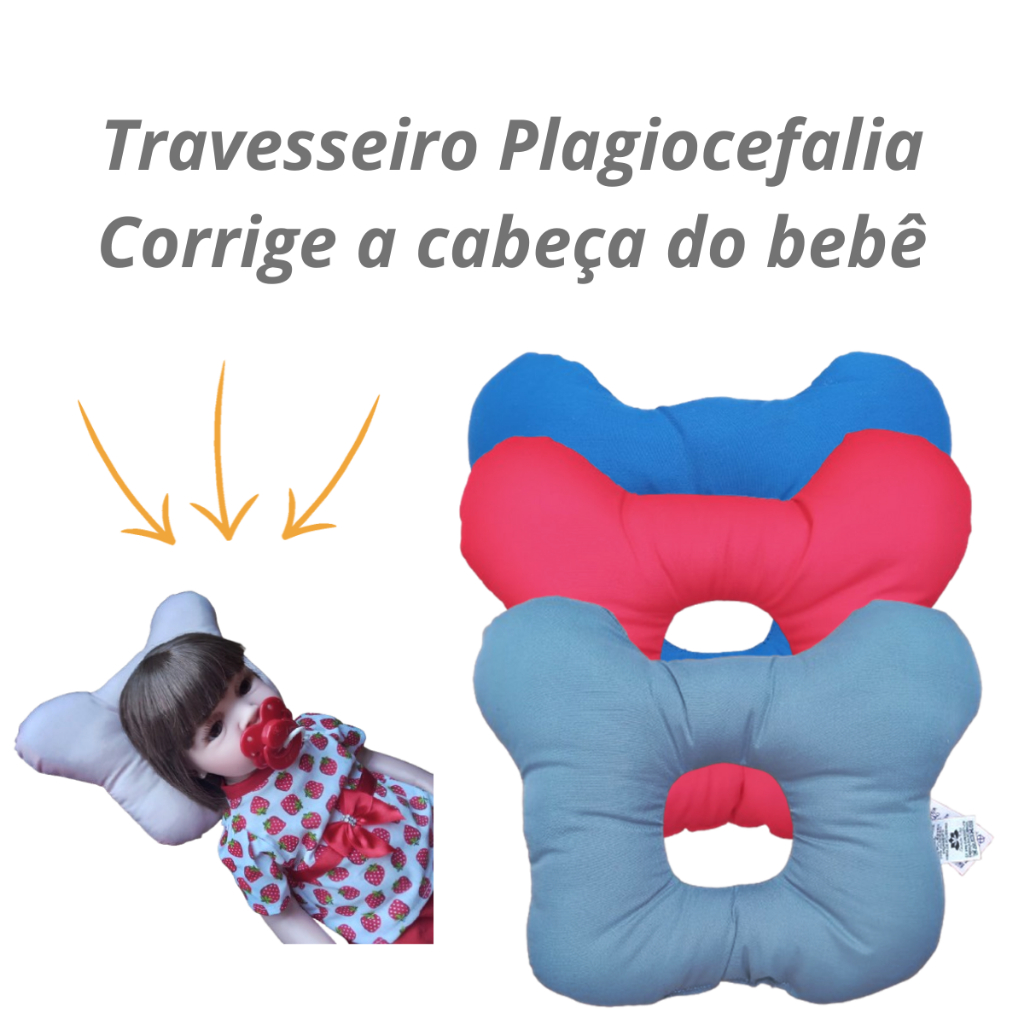 Travesseiro Plagiocefalia Para Bebe Com Cabeça Chata Travesseiro Anatomic Prevenção /tratamento Cabeça Chata Varias Core