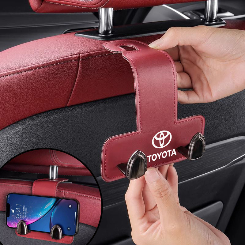 Universal Car Seat Back Hook Holder Heavy Duty Leather Car Seat Organizer Hooks Clip For Toyota Camry Corolla Tacoma Hil