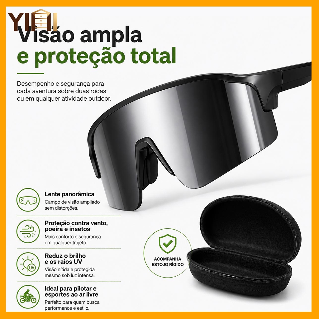 Tactical Cycling Reinforced Anti-Scratch Comfort Protective GlassesÓculos de Sol Esportivo Ciclismo Proteção  Sem Aro Le