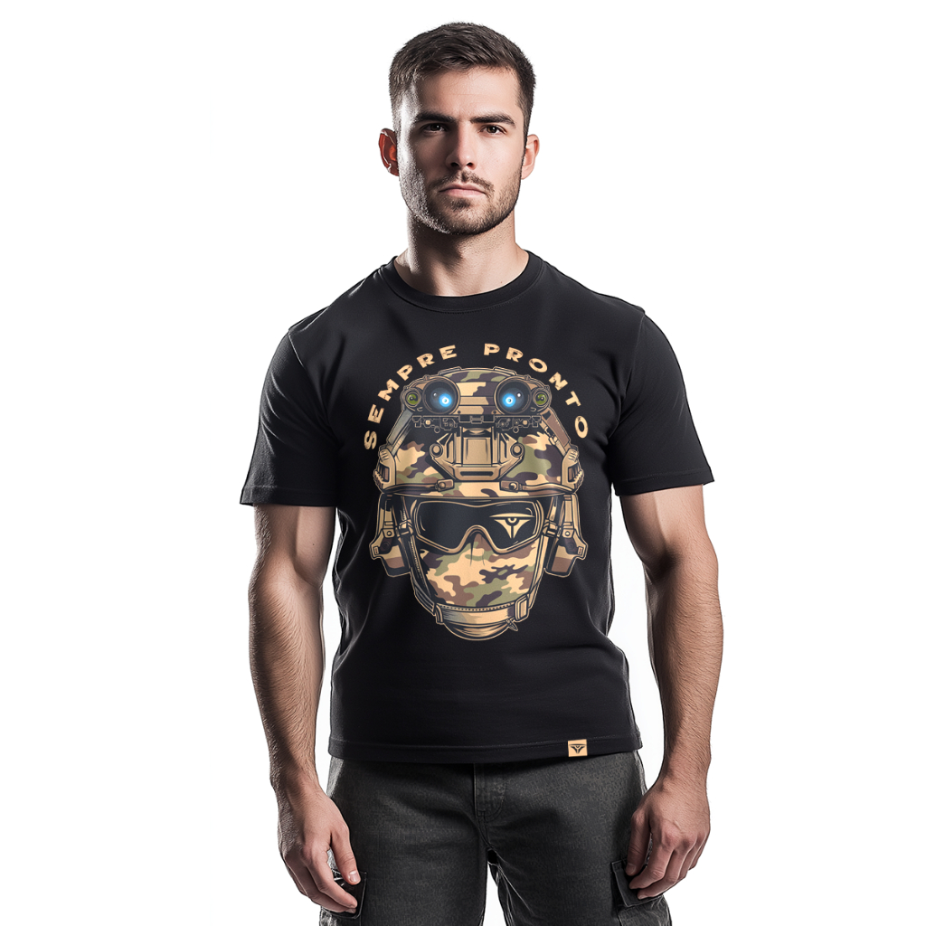 Camiseta Tática Militar Hórus Tactical LineZero 100% Algodão Atirador Patriota Caveira Policial Exercito Brasil