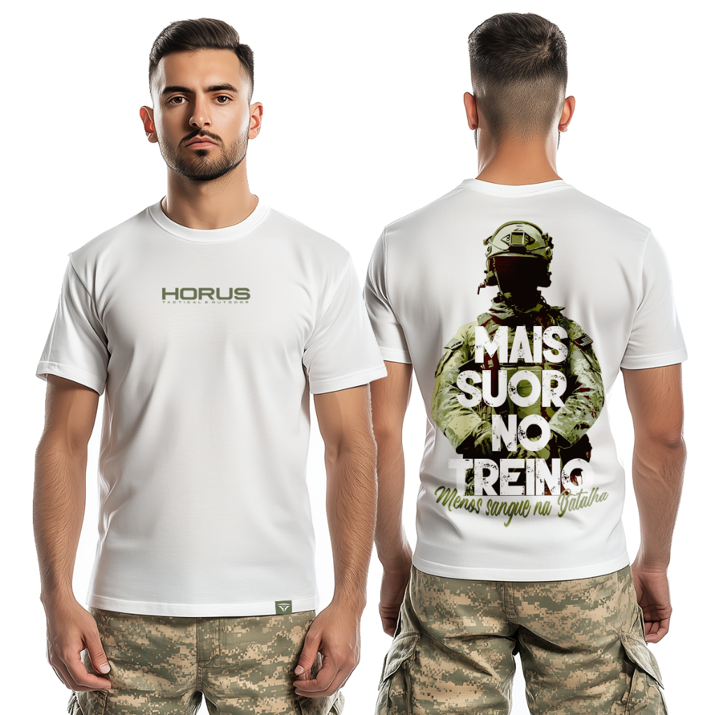 Camiseta Tática Militar Hórus Tactical LineZero 100% Algodão Mais Suor No Treino