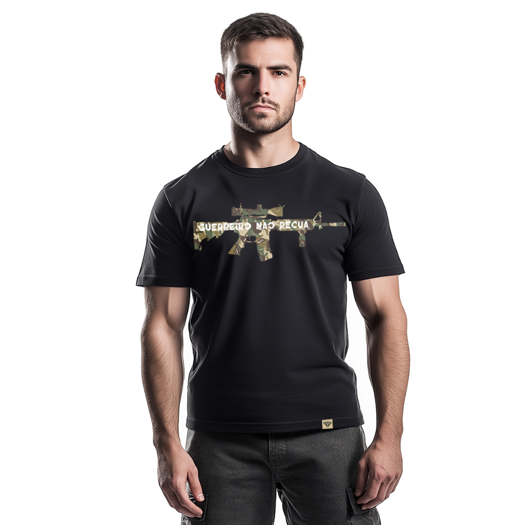 Camiseta Tática Militar Hórus Tactical LineZero 100% Algodão Guerreio Não Recua