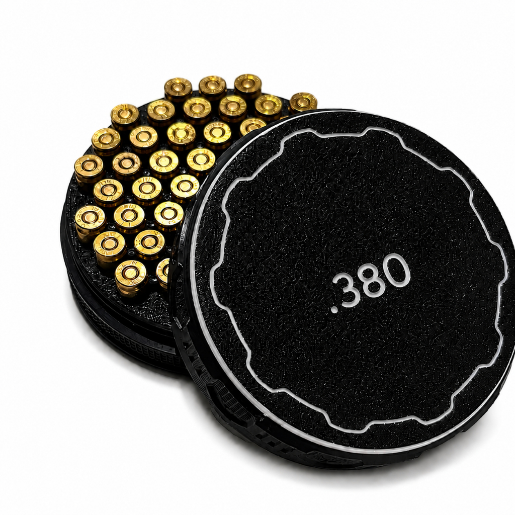 Organizador para 55 Munições .380 | Estojo Porta Cartuchos Rosqueável | Aquila Tactical