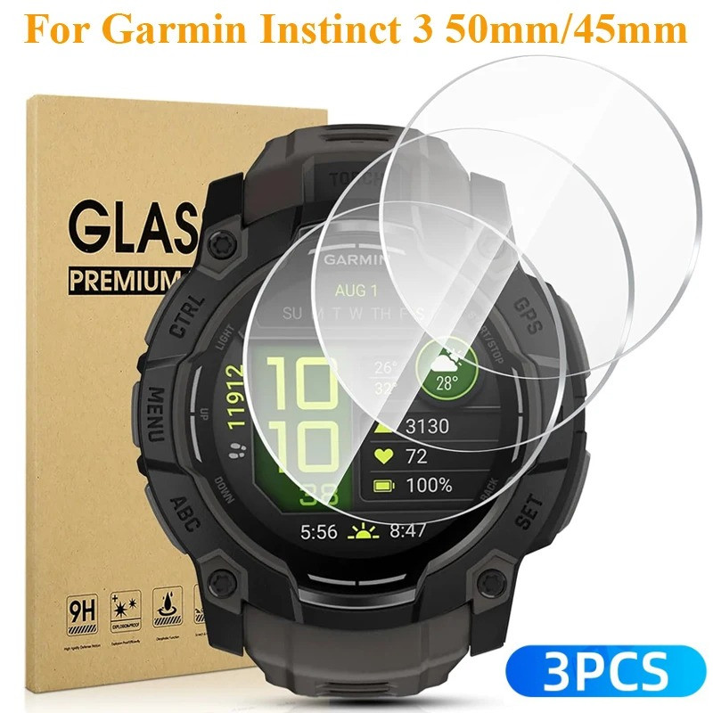 Filme De Vidro Temperado À Prova De Explosão De 3 Unidades Para Garmin Descent MK3i MK3 MK1 43mm G2 G1 Instinct Tactical