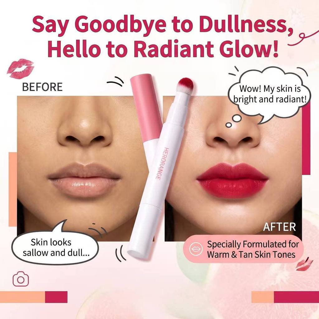 Diário Commuter Happy Lip Clay Lápis Fosco Fosco Natural Rejuvenescedor Tez Leve Fino Boa Mancha Lip Glaze