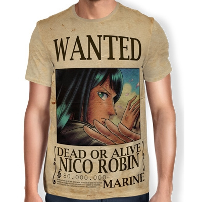 Camisa Full Print Wanted Nico Robin V1- One Piece
