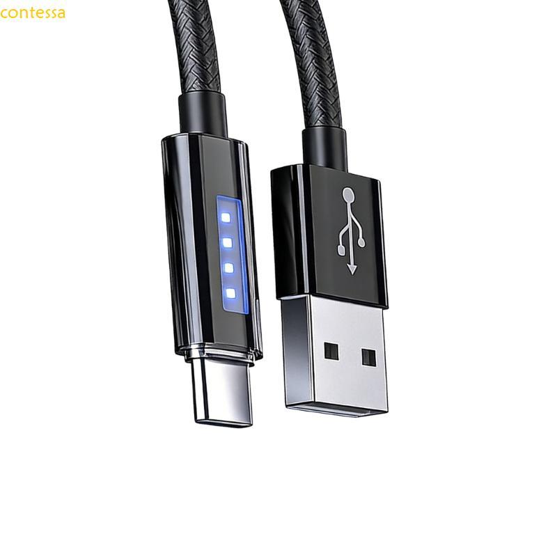 Carregamento contessa 120W Type C Integrado Luz LED Corte Automático Energia Seguro
