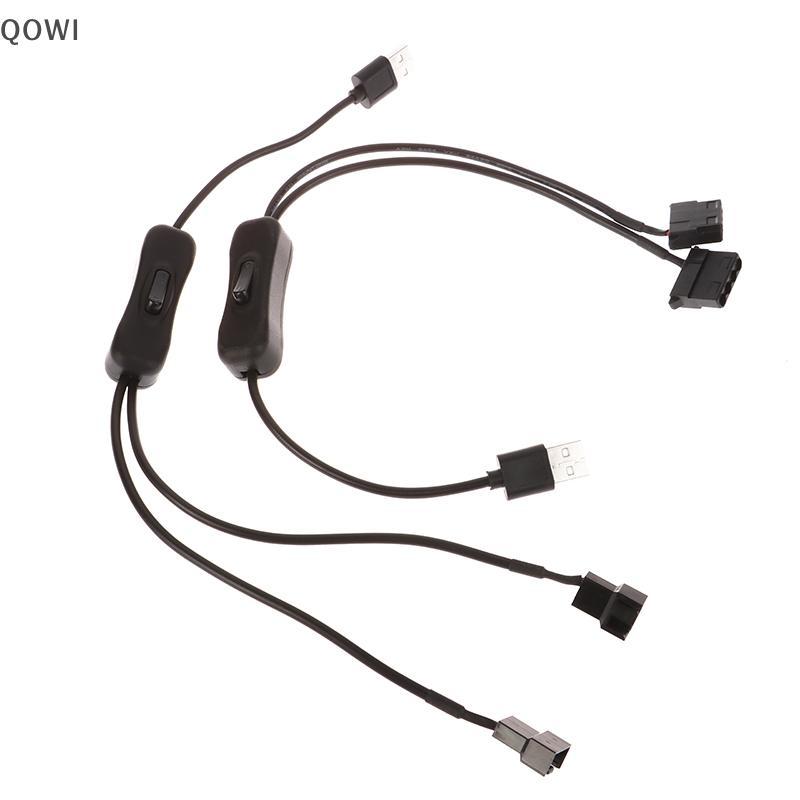 qo 1Pc 1 A 2 Cabo USB De 4 Pinos 12V Para 5Vputer Case Ventilador Fonte De Alimentação Adaptador De Interruptor Com Liga