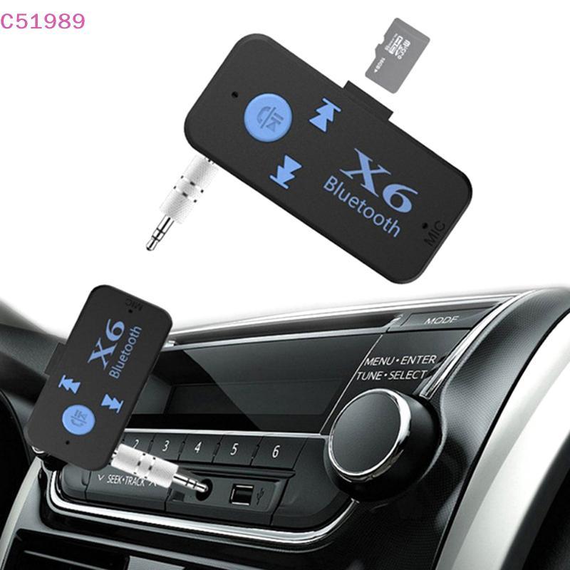 [kaan] 1PC X6 5.0 Receptor Kit Para Carro De 3.5 Mm Com Adaptador Sem Fio Mãos Livres BR