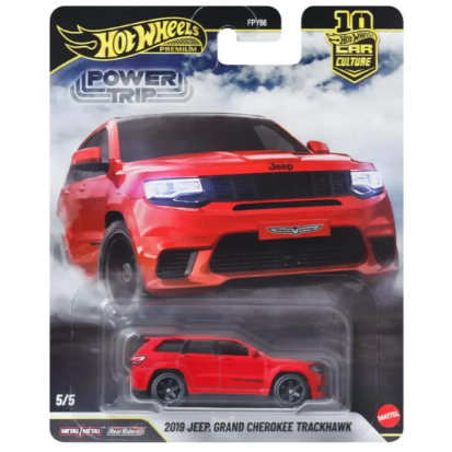 🚙🔥 HOT WHEELS PREMIUM – JEEP GRAND CHEROKEE TRACKHAWK (POWER TRIP) VERMELHO 🔥🚙