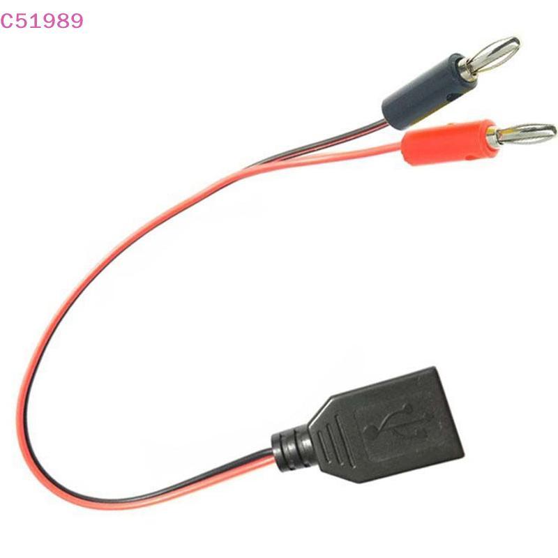 [kaan] 1 Pc USB Fêmea Para 4 Mm Banana Plug Teste Cabo De Carregamento Soet Conexão Fio Condutor BR