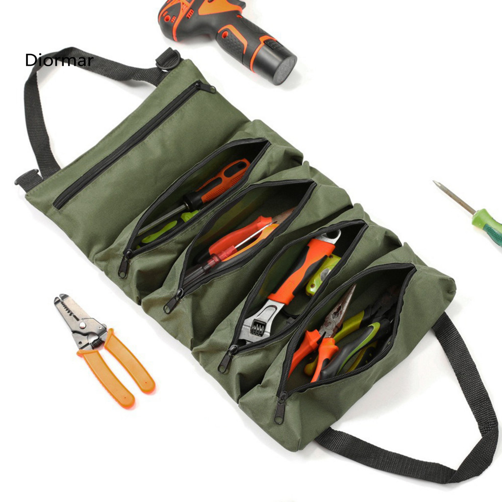 Durable Tool Case Travel Bag Oxford Cloth Multi-function Car Organizer with 5 Zippers Portable Back Seat Hanging Storage