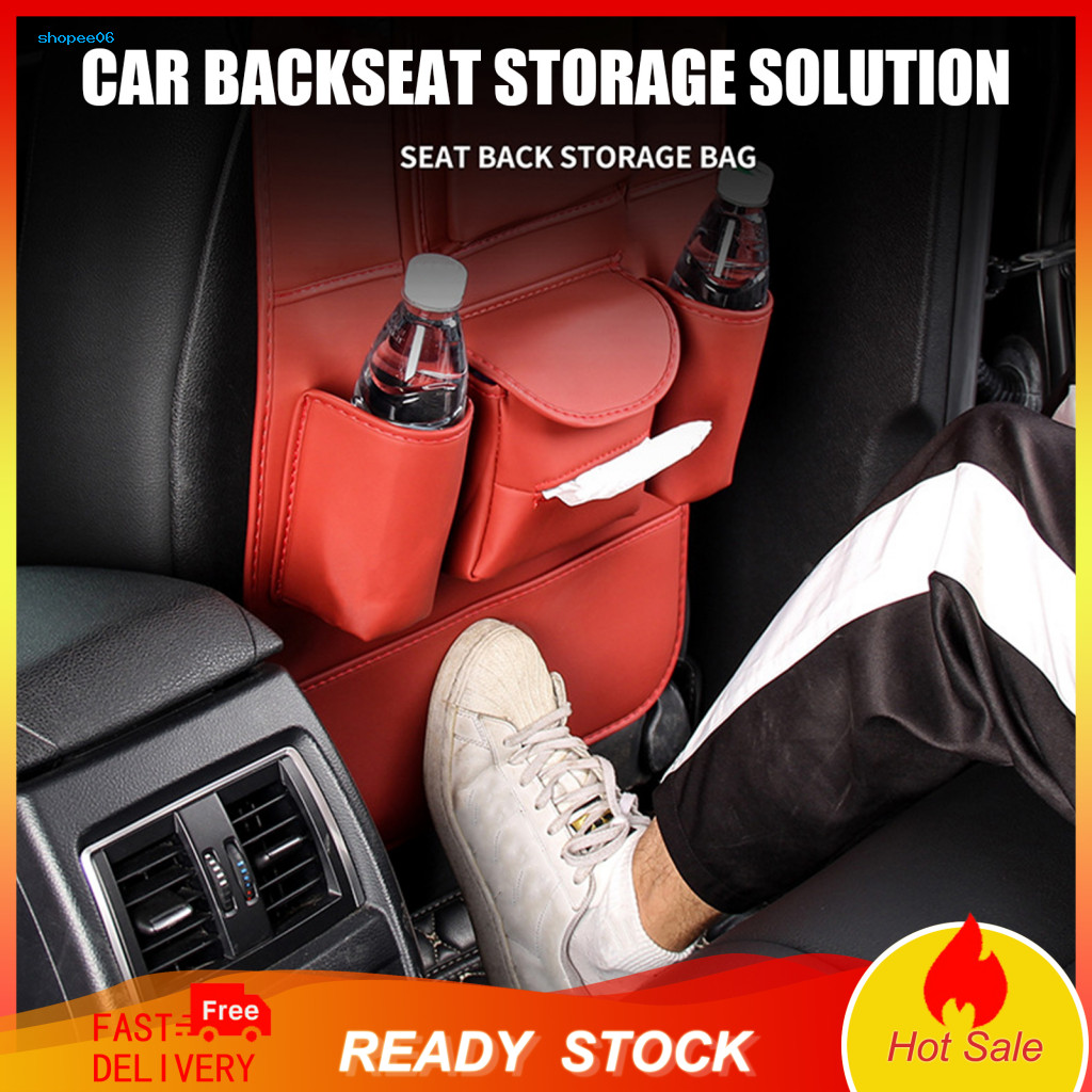 Anti-kick Car Seat Protector Back Organizer with 7 Pockets – Waterproof Hanging Storage Bag for Backseat Multi-functio