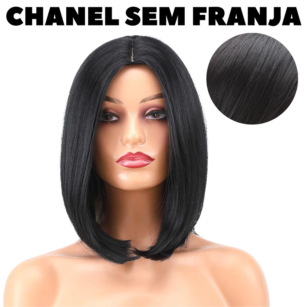 Peruca Channel Wig Sem Franja Orgânica Weng 30cm Envio Imediato