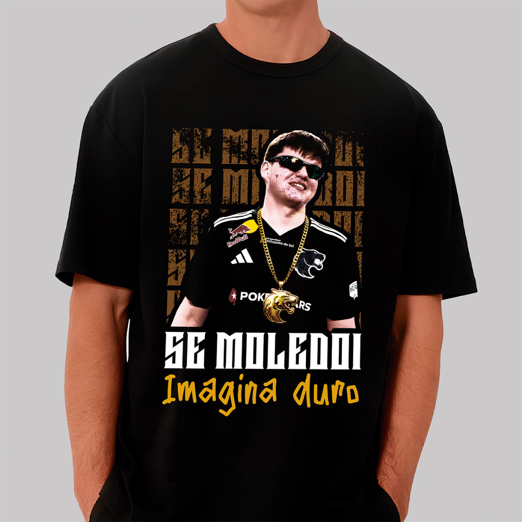 Camiseta Básica Meme Se Moledoi Imagina Duro Furia Esports