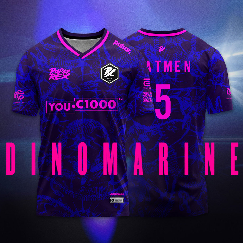 Nova Série 2026/27 PRX DinoGlitch Jersey Uniforme VALORANT Esports Club Camisetas Da Moda