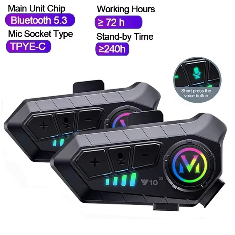Y10 Capacete Da Motocicleta Fone De Ouvido Bluetooth À Prova Dwireless Água Sem Fio Mãos-Livres Alto-Falante