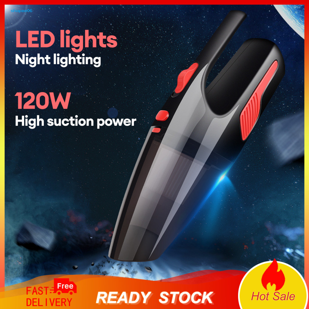 Car Cleaner Portable Handheld Vacuum 120w High Power with Led Light – Multi-use for Home Office and Pet Hair Removal C