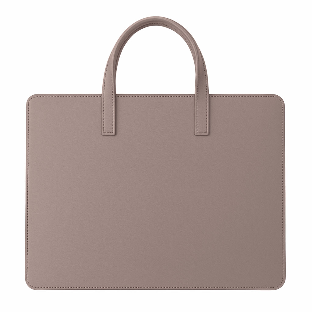 Sacola com Alça Para Notebook Couro Bege Escuro Premium