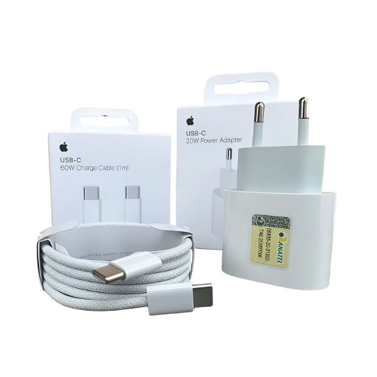[Carregador completo] USB-C Compatível iPh 15, 15 Pro, 15 Pro Max e 16, 16 Pro, 16 Pro Max, 17, 17 Pro, 17 Pro 20W