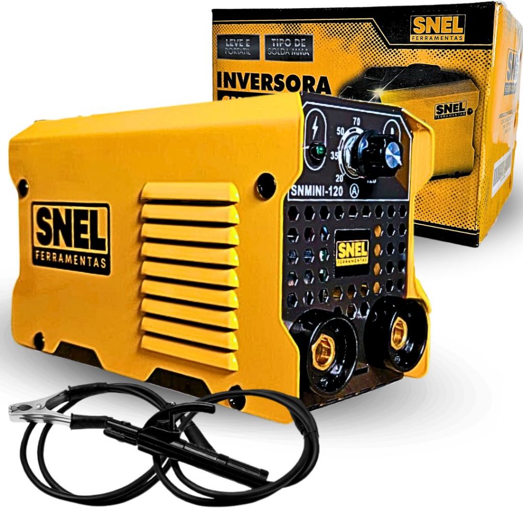 Kit Completo Máquina de Solda Portatil Inversora Mini-120i 120A/140A 220v Máscara Solda Automatica