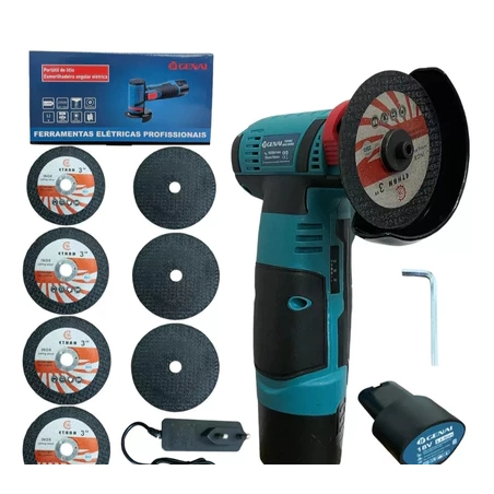 Mini Esmerilhadeira Lixadeira elétrica sem fio Portátil Recarregável 12V COM BATERIAS
