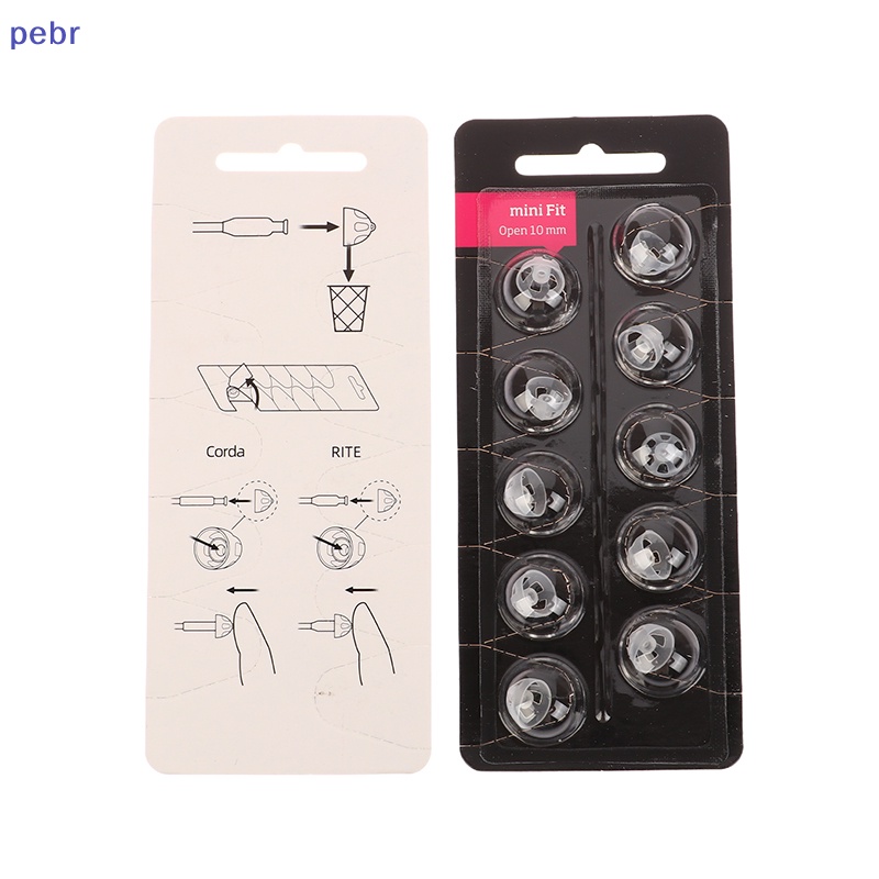 [pebr] 10Pcs Tampões Auditivos Domes Silicone Branco Dicas Para Ouvido De Ajuste Aberto Acessório Aparelhos Substituíveis 8/10mm Imparamentos [feng]