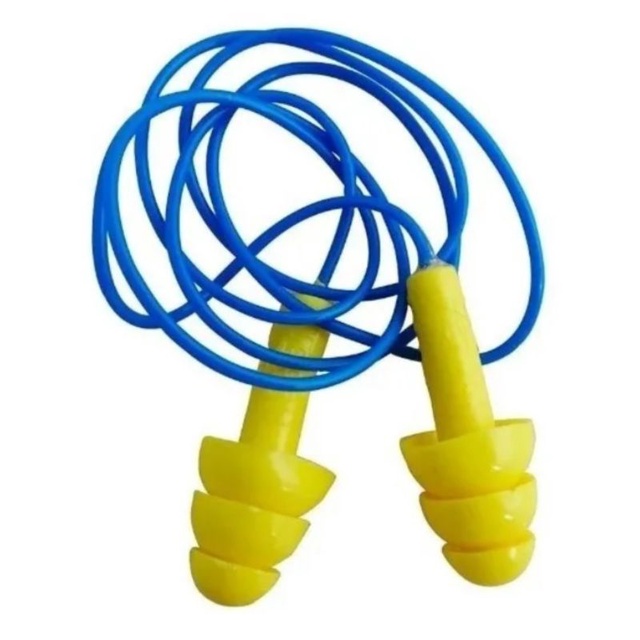Protetor Auricular Abafador de Ruidos Auditivo Dystray pvc com cordão