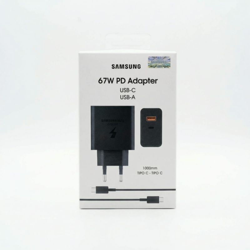 Carregador Samsung 67W PD Power Adapter – USB-C + USB-A | Super Fast Charging