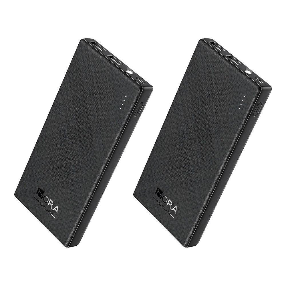 Carregador Portátil 1HoraPowerBank Pd20W 10000mAh Preto 2 Unidades