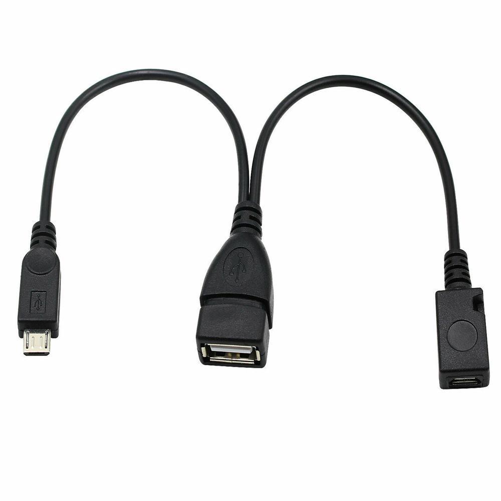 QQMALL1 2-in-1 Male Female USB OTG Micro USB Power Cable Cable Adapter Y Splitter USB Adapter/Multicolor