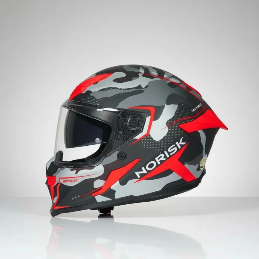 Capacete Norisk Rock Tactical Matte Black/Red Original