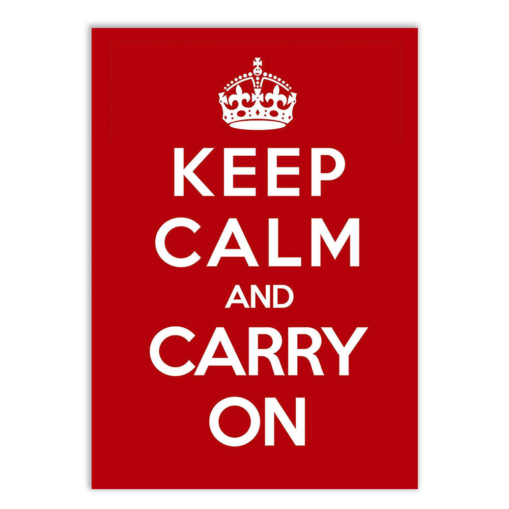 Placa Quadro Decorativo Keep Calm And Carry On Decoração Poster