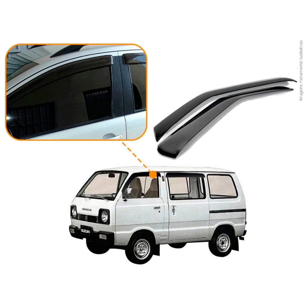 Calha De Chuva Acrilico Suzuki Carry Todos 4 Portas Fumê Ecoflex 86.001A