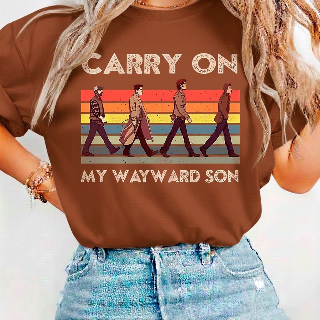 Camiseta Geek Supernatural Carry On My Wayward Son 30.1 100% Algodão Premium Sttshopping