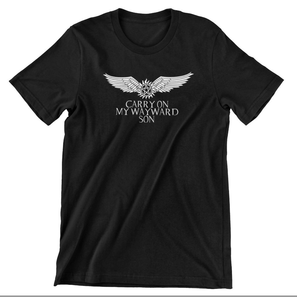 Camiseta Supernatural Carry On Unissex 100% Algodão Top Premium Lançamento Envio Rápido Varias Cores!! Winchester