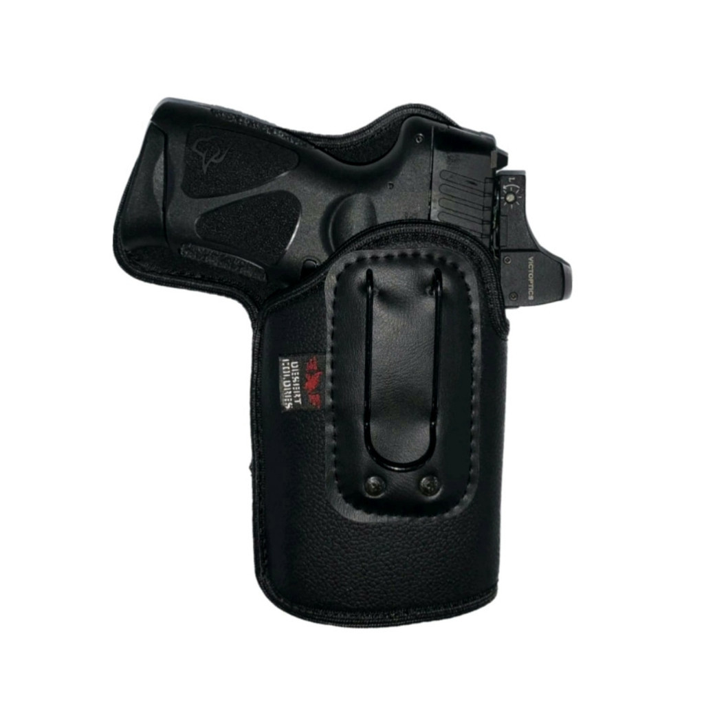 Coldre Velado Interno (Com Lanterna e RedDot) Pist. Gx4 Carry .38 Tpc, G3 T.O.R.O/ G19/ Th40 em Neoprene e Couro P.U