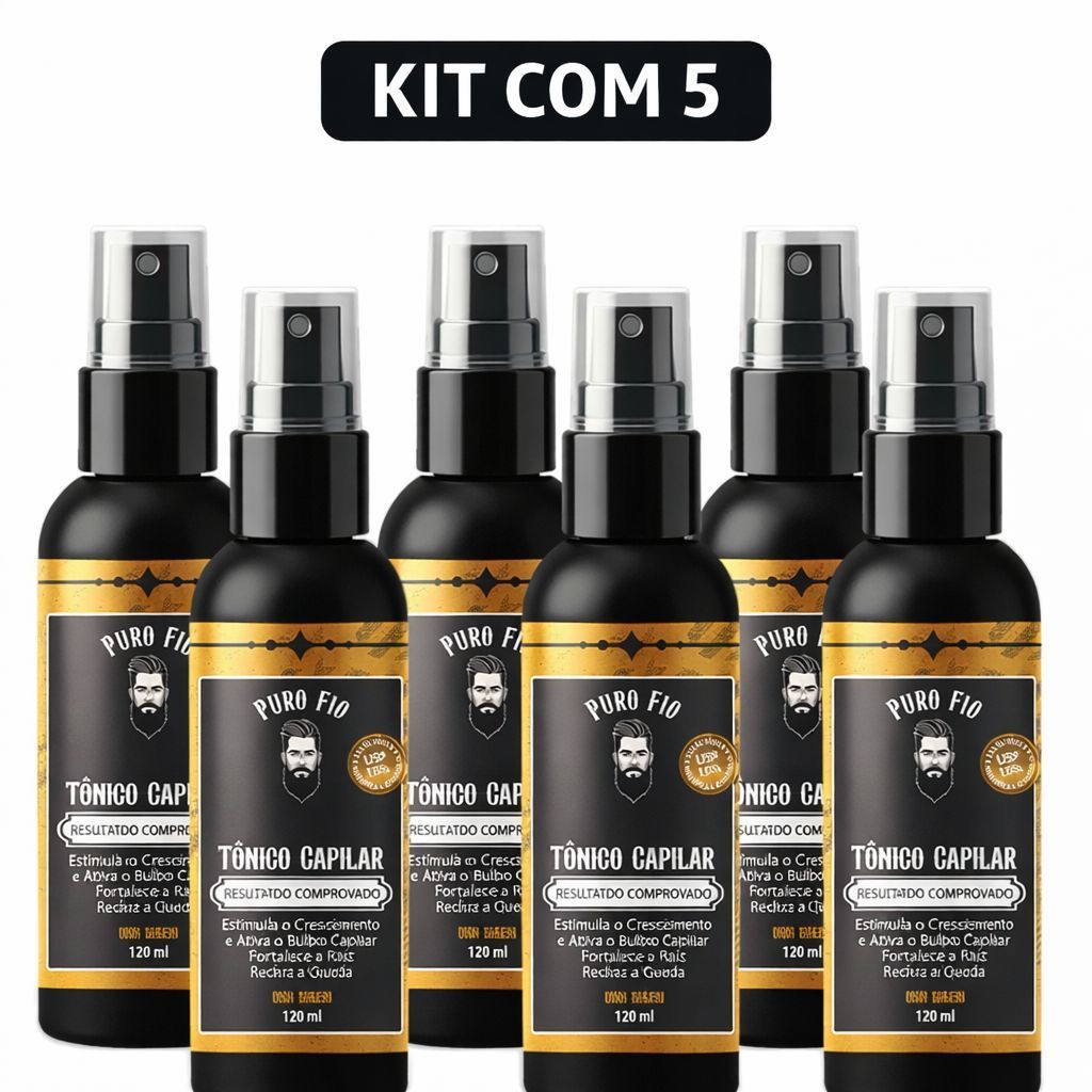 Kit 5 X Tônico Capilar Pro Barber  Spray 120ml Crescimento Barba Cabelo Rápido Envio Imediato