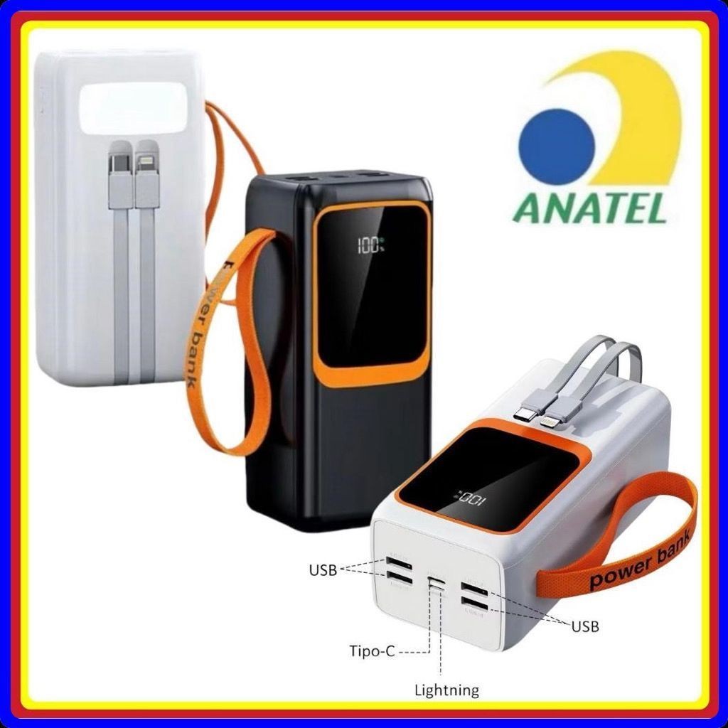 Carregador Portátil Power Bank 10000 20000 30000 50000mah Turbo 22.5W PD Carregamento super rápido